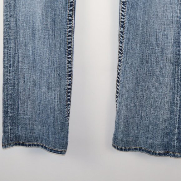 Miss Me Medium Wash Distressed Boot Cut Jeans Women's Size 30 Style JP5014-6 - Picture 4 of 10